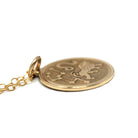 Estate Leo Pendant - Modern 14k Yellow Gold Lion Astrological Sign Charm Pendant - Circa 1990s Era Zodiac Celestial Fire Element 90s Jewelry