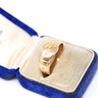 Antique Buckle Ring - Edwardian 10k Yellow Gold Belt Band - Vintage Circa 1900s Era Size 7 "IT" Men's Unisex Minimalist Wedding Fine Jewelry