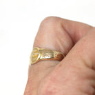 Antique Buckle Ring - Edwardian 10k Yellow Gold Belt Band - Vintage Circa 1900s Era Size 7 "IT" Men's Unisex Minimalist Wedding Fine Jewelry