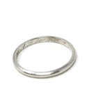 Art Deco Wedding Band - Vintage Era 18k White Gold Eternity Wheat Design Ring - Dated 1929 Size 4 3/4 Wedding Bridal Stacking Fine Jewelry