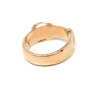 Antique Buckle Ring - Victorian 14k Rose Gold Belt Band Letters "ANF" Initials - Vintage Circa 1890s Era Size 5 1/2 Statement Fine Jewelry