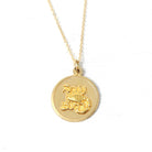 Vintage Scorpio Pendant - Retro 18k Yellow Gold Scorpion Astrological Sign Charm Necklace - Circa 1970s Era Zodiac Water Element 70s Jewelry