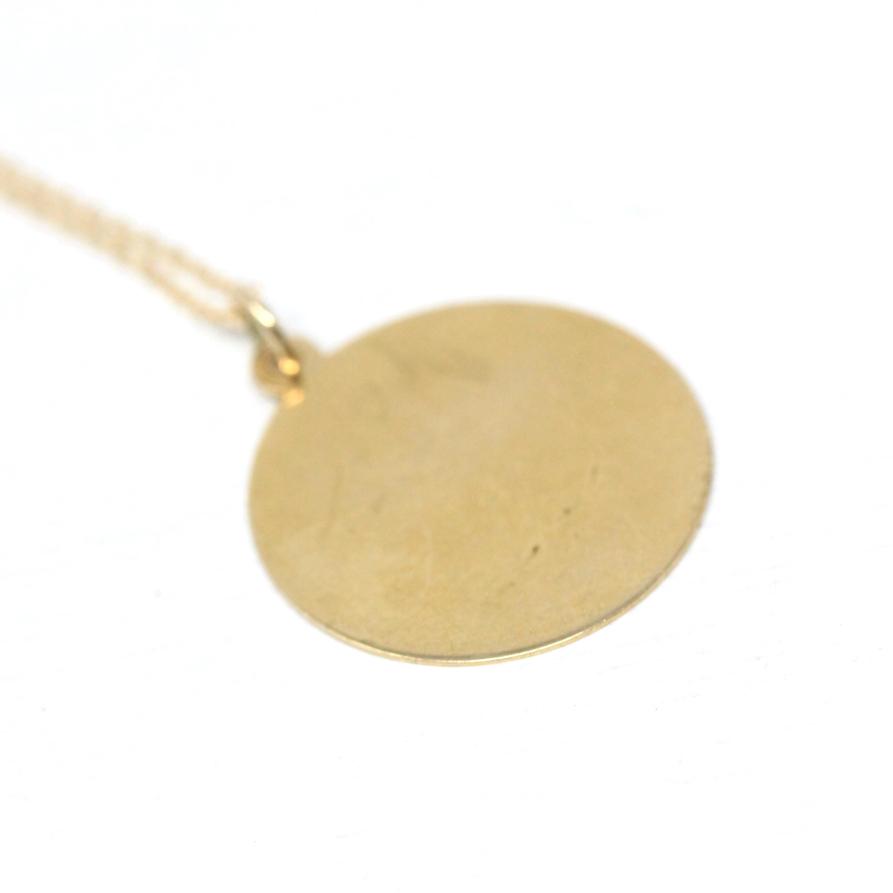 Vintage Leo Pendant - Retro 14k Yellow Gold Lion Astrological Sign Charm Pendant - Circa 1970s Era Zodiac Celestial Fire Element 70s Jewelry