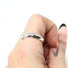 Mid Century Wedding Band - Vintage 14k White Gold Plain Bridal Ring - Circa 1950s Era Size 9 3/4 Men's Unisex Wide Polished Fine 50s Jewelry