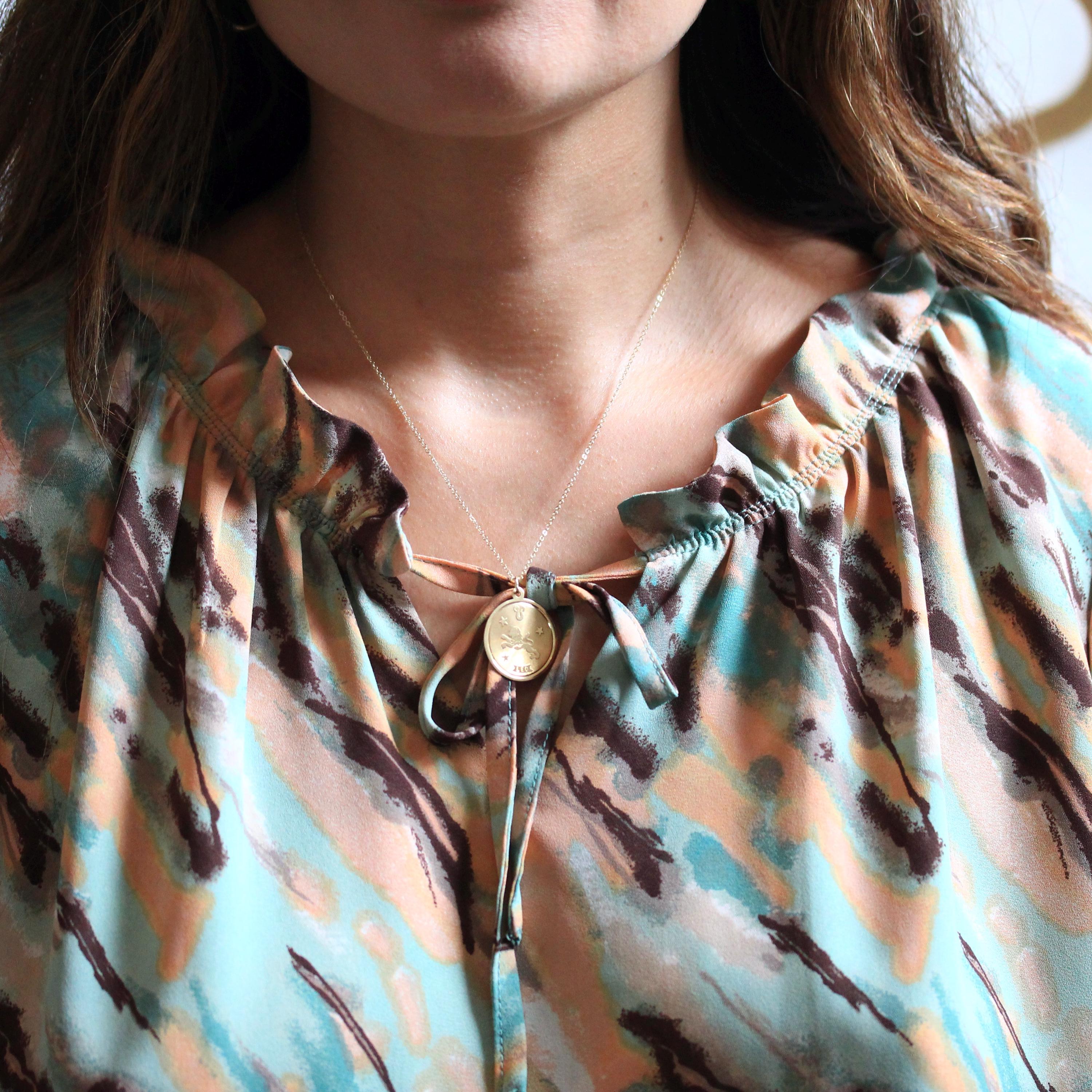 Vintage Leo Pendant - Retro 14k Yellow Gold Lion Astrological Sign Charm Pendant - Circa 1970s Era Zodiac Celestial Fire Element 70s Jewelry