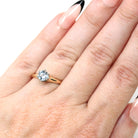 Garnet Doublet Ring - Antique 10k Yellow Gold Round Faceted Red Stone - Vintage Circa 1910s Era Size 5 1/2 Solitaire Simulated Ruby Jewelry