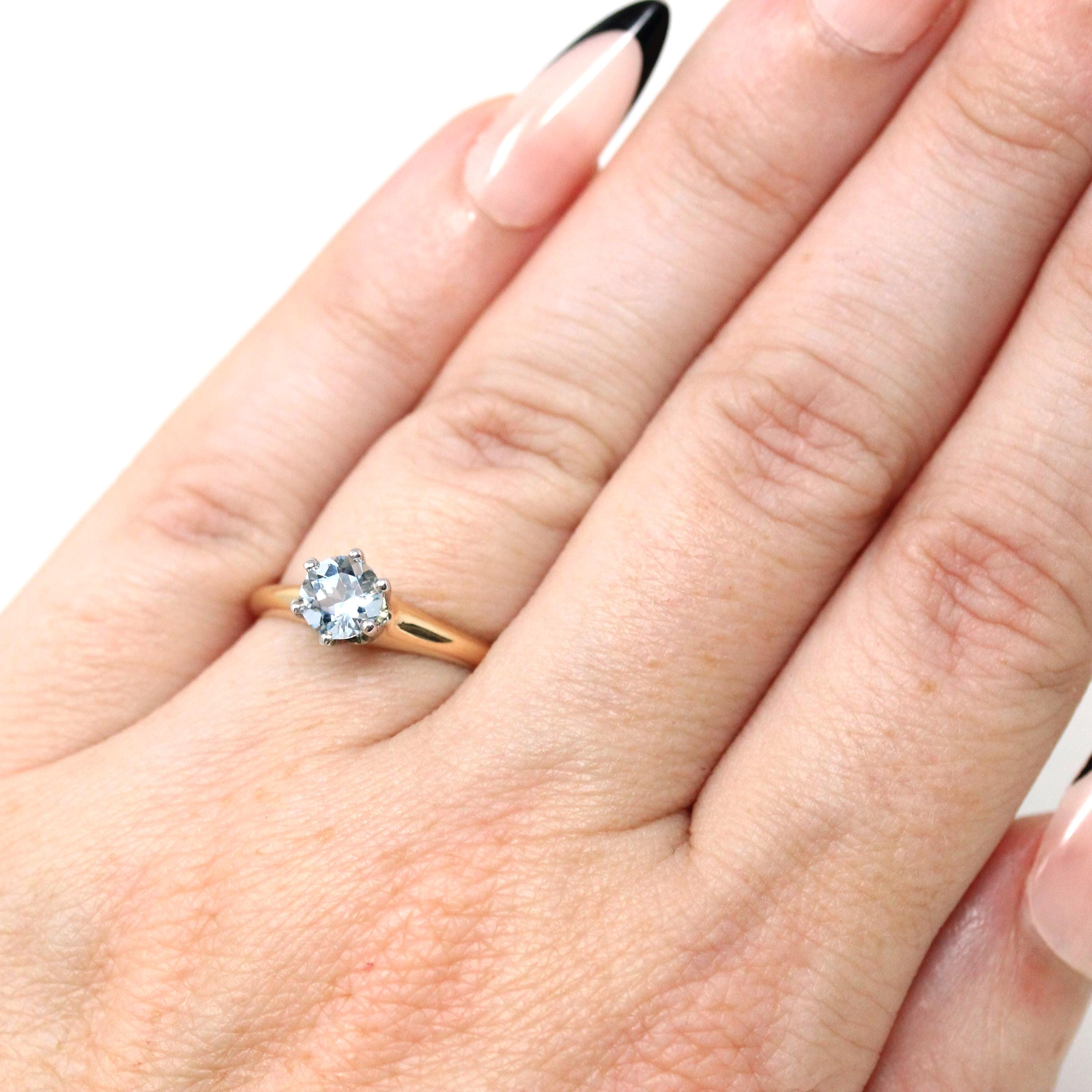 Garnet Doublet Ring - Antique 10k Yellow Gold Round Faceted Red Stone - Vintage Circa 1910s Era Size 5 1/2 Solitaire Simulated Ruby Jewelry