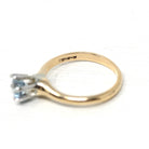 Garnet Doublet Ring - Antique 10k Yellow Gold Round Faceted Red Stone - Vintage Circa 1910s Era Size 5 1/2 Solitaire Simulated Ruby Jewelry