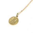 Estate Gemini Charm - Modern 14k Yellow Gold The Twins Air Element Pendant Necklace - Circa 1990s Era Dainty Petite Zodiac Fine 90s Jewelry