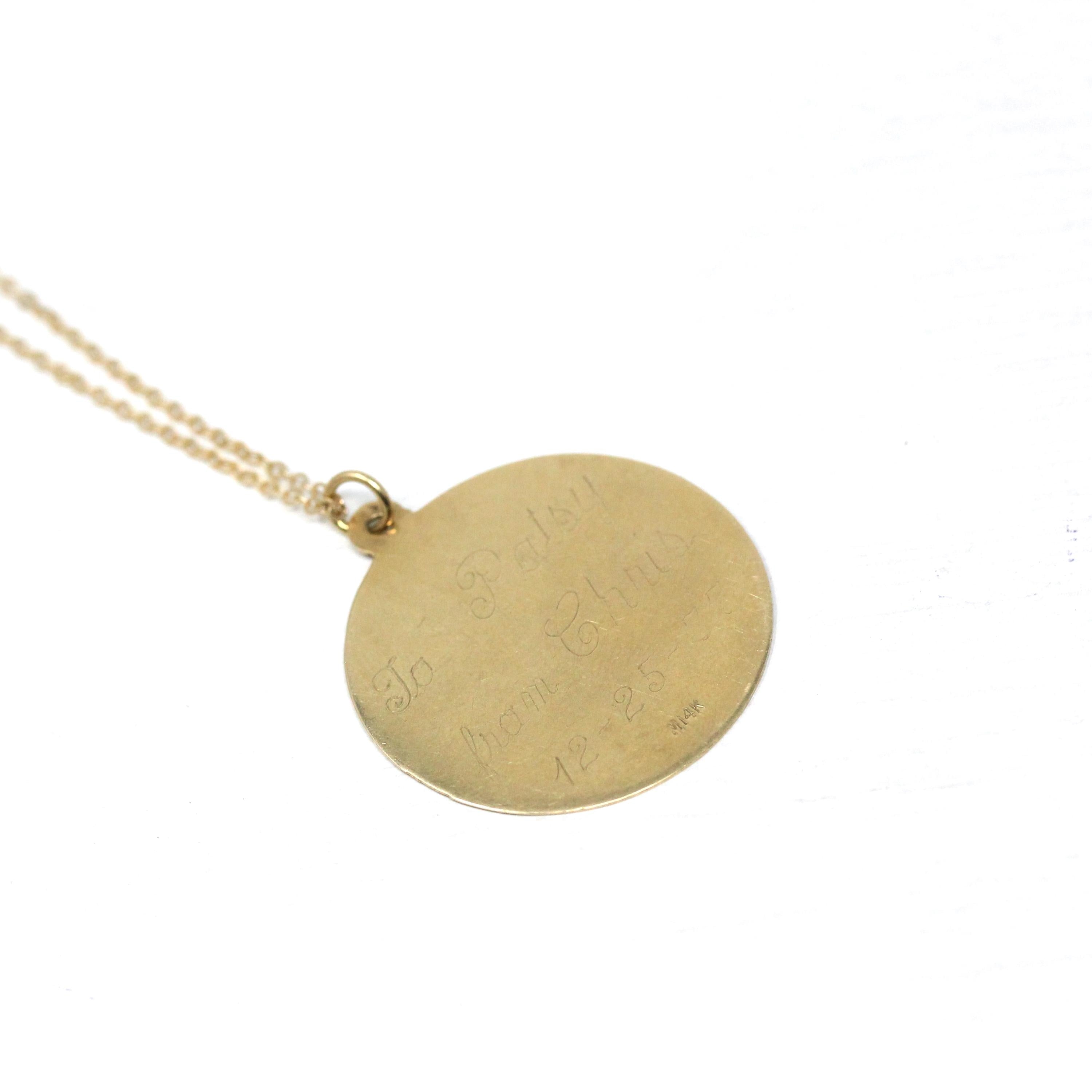 Vintage Capricorn Necklace - Retro 14k Yellow Gold Sea Goat Astrological Sign Pendant - Dated Christmas 1977 Zodiac Earth Element Jewelry