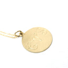 Vintage Libra Pendant - Retro 14k Yellow Gold Scales Astrological Sign Necklace - Circa 1970s Era Zodiac Celestial Air Element Fine Jewelry