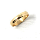 Antique Wedding Band - Edwardian 18k Yellow Gold Unadorned Free Of Design Ring - Vintage Circa 1910s Era Size 6 Initials "MG" Fine Jewelry