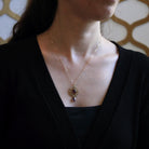 Antique Lavalier Necklace - Edwardian 15ct Gold Purple Amethyst Gemstones Pendant - Vintage Circa 1900s Seed Pearls Leaf Wreath Fine Jewelry