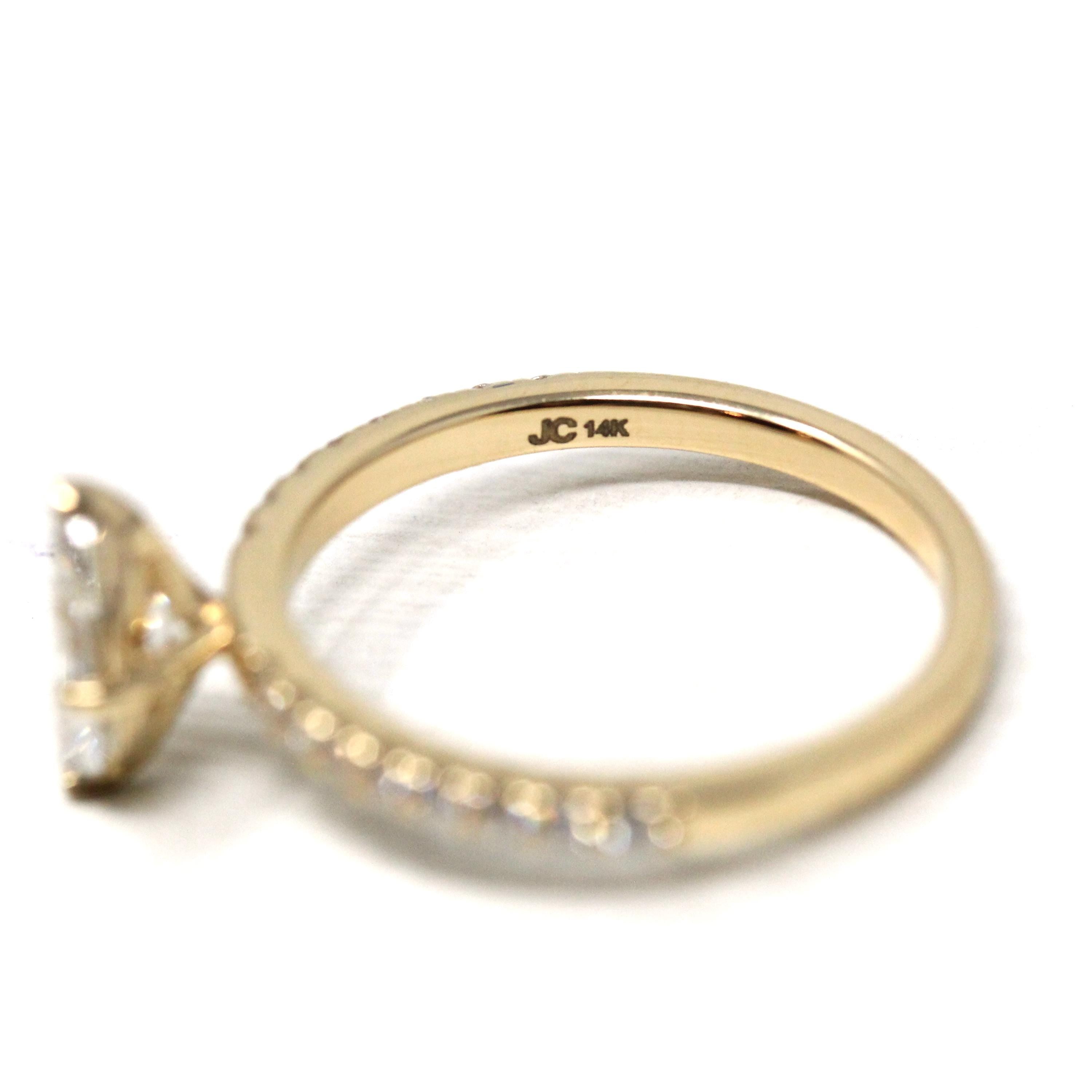 Marquise Brilliant Cut Diamond Ring - 14k Yellow Gold Genuine 1.26 cttw Vintage Diamond - Sz 7 Engagement Bridal Fine GIA Report Jewelry