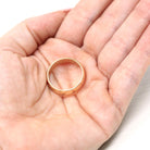 Vintage Wedding Band - Retro 14k Yellow Gold Engraved "JSB to BM" Bridal Ring - Size 8 1/2 Men's Unisex Fine Art Carved JR Wood Jewelry