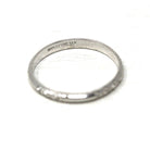 Antique Wedding Band - Retro 14k White Gold 2.07 MM Stationed Floral Design Ring - Circa 1940s Size 4 3/4 Stacking Bridal Fine 40s Jewelry
