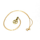 Estate Gemini Charm - Modern 18k Yellow Gold Symbol Air Element Pendant Necklace - Circa 1990s Era Zodiac Italian Italy Fine 90s Jewelry