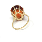 22 Carat Citrine Ring - Modern Estate 10k Yellow Gold Oval Faceted Natural Orange Gemstone - Circa 2000s Era Size 13 Fine November Jewelry