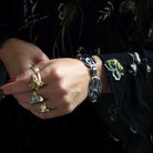 Vintage Flower Bracelet - Retro Sterling Silver Floral Nature Inspired Statement - Circa 1940s Era Calla Lily Signed Danecraft 40s Jewelry