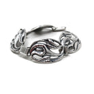 Vintage Flower Bracelet - Retro Sterling Silver Floral Nature Inspired Statement - Circa 1940s Era Calla Lily Signed Danecraft 40s Jewelry