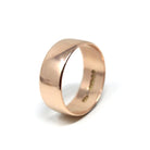 Antique Cigar Band - Edwardian 14k Rose Gold Unadorned Wide Ring - Vintage Circa 1918 Size 11 1/2 - Unisex Wedding Statement Fine Jewelry