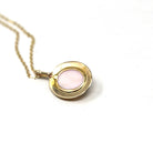 Antique Cameo Necklace - Edwardian 10k Yellow Gold Carved Pink White Shell Pendant - Vintage Circa 1910s Era Fashion Accessory Fine Jewelry