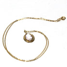 Antique Cameo Necklace - Edwardian 10k Yellow Gold Carved Pink White Shell Pendant - Vintage Circa 1910s Era Fashion Accessory Fine Jewelry