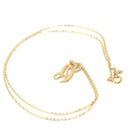 Letter "N" Charm - Estate 10k Yellow Gold Single Cursive Initial Necklace Pendant - Vintage Circa 1990s Era Petite Dainty Fine 90s Jewelry