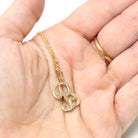 Letter "B" Charm - Estate 10k Yellow Gold Single Cursive Initial Necklace Pendant - Vintage Circa 1990s Era Petite Dainty Fine 90s Jewelry