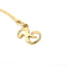 Letter "S" Charm - Estate 10k Yellow Gold Single Cursive Initial Necklace Pendant - Vintage Circa 1990s Era Petite Dainty Fine 90s Jewelry