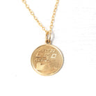 Estate Leo Pendant - Modern 14k Yellow Gold Lion Astrological Sign Charm Pendant - Circa 1990s Era Zodiac Celestial Fire Element 90s Jewelry