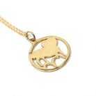 Estate Aries Pendant - Modern 14k Yellow Gold Ram Astrological Sign Necklace Charm - Circa 1990s Zodiac Celestial Fire Element Fine Jewelry