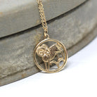 Estate Aries Pendant - Modern 14k Yellow Gold Ram Astrological Sign Necklace Charm - Circa 1990s Zodiac Celestial Fire Element Fine Jewelry