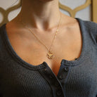 Estate Aries Pendant - Modern 14k Yellow Gold Ram Astrological Sign Necklace Charm - Circa 1990s Zodiac Celestial Fire Element Fine Jewelry