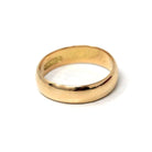 Dated 1906 Band - Edwardian 18k Yellow Gold Engraved "Nov 14" Cigar Style Plain Wedding Ring - Antique Size 10 1/2 Men's Unisex Fine Jewelry