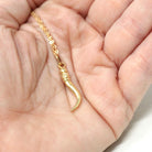 Italian Horn Pendant - Retro 14k Yellow Gold Italy Cornicello Good Luck Necklace Charm - Vintage Circa 1970s Ward Off Evil Amulet Jewelry