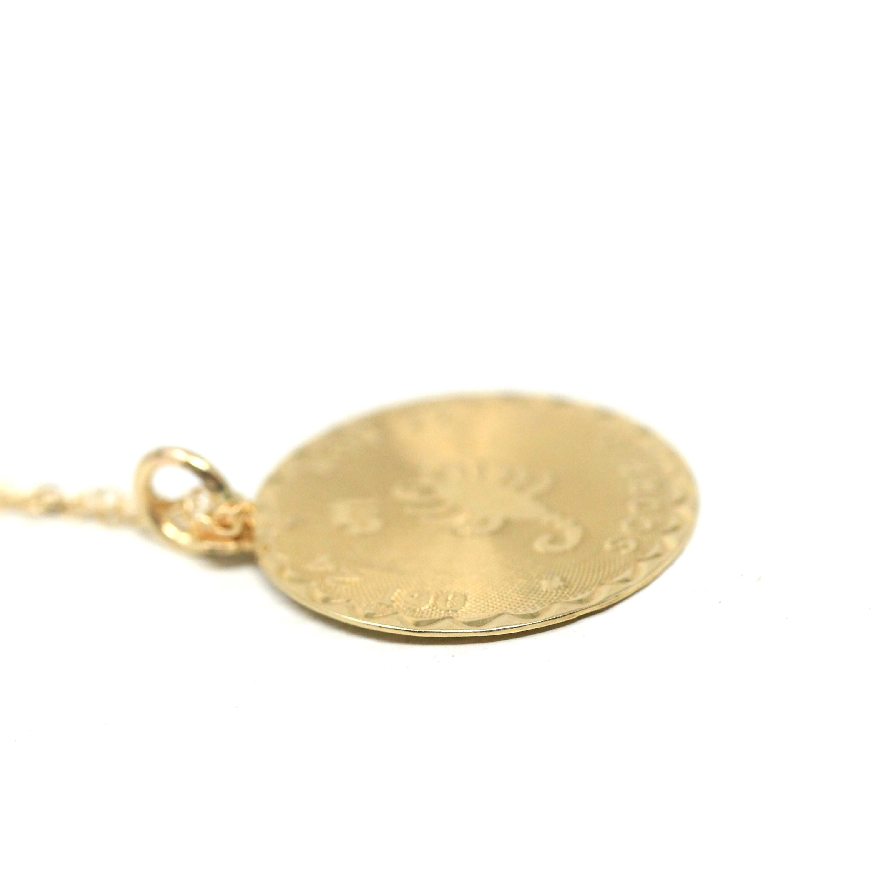 Vintage Scorpio Pendant - Retro 14k Yellow Gold Scorpion Astrological Sign Charm Necklace - Circa 1970s Zodiac Water Element Fine Jewelry