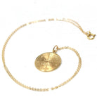 Vintage Gemini Pendant - Retro 14k Yellow Gold Twin Astrological Sign Necklace - Circa 1970s Era Zodiac Celestial Air Element Fine Jewelry