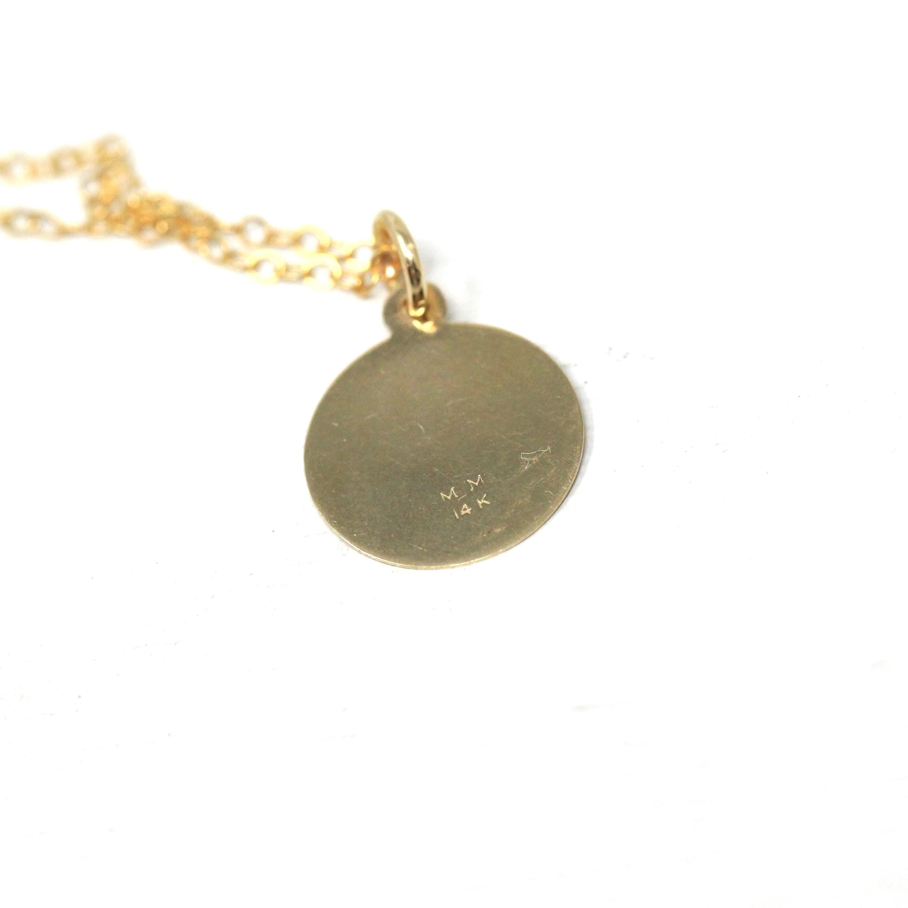 Vintage Gemini Charm - Retro 14k Yellow Gold Twin Astrological Sign Pendant - Circa 1970s Era Zodiac Celestial Air Element Fine 70s Jewelry