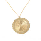 Vintage Virgo Pendant - Retro 14k Yellow Gold Maiden Astrological Sign Charm Necklace - Circa 1970s Zodiac Celestial Earth Element Jewelry