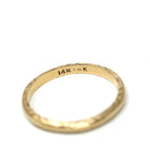 Retro Eternity Band - Circa 1940s 14k Yellow Gold Textured Statement Band - Vintage Size 5 3/4 Diagonal Etched Pattern Fine 40s Era Jewelry