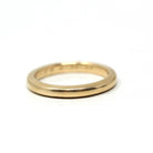 Vintage Wedding Band - Mid Century Era 14k Yellow Gold Plain Circa 1950s Ring - Size 4.5 Signed Art Carved J.R. Wood Bridal Fine 50s Jewelry