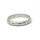 Mid Century Wedding Band - Vintage 14k White Gold Plain Stacking Ring - Circa 1950s Size 5 Partner Ring Paired Set 50's Bridal Fine Jewelry