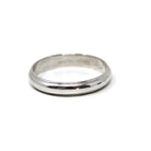 Mid Century Wedding Band - Vintage 14k White Gold Plain Stacking Ring - Circa 1950s Size 9.25 Partner Ring Paired 50s Bridal Fine Jewelry