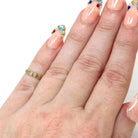 Vintage Baby Band - Retro 10k Yellow Gold Pinky Midi Charm Ring - Circa 1940s Era Size 1 Children's Baby Shower New Mother Gift Fine Jewelry