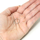 Vintage Baby Band - Art Deco 10k White Gold Orange Blossom Eternity Patterned Ring - Circa 1930s Era Size 1/2 Dainty Fine 30s Fine Jewelry