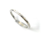 Antique Wedding Band - Art Deco Era 18k White Gold Faint Engraved Design Ostby & Barton Ring - Circa 1923 Size 5 3/4 Bridal Fine 20s Jewelry