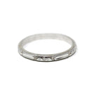 Art Deco Wedding Band - Vintage 18k White Gold Floral Eternity Ring - Circa 1930s Size 5.75 Bridal Stacking Fine 30s Orange Blossom Jewelry