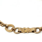 Equestrian Pocket Watch Chain - Victorian Gold Filled Riding Crop T Bar Swivel Clip - Antique Circa 1890s Era Horse Bridle Unisex Jewelry