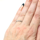 Platinum Wedding Band - Mid Century 2 mm Half Round Classic Bridal Ring - Vintage Size 5 Heirloom Fine Stacking Mid Century Jewelry